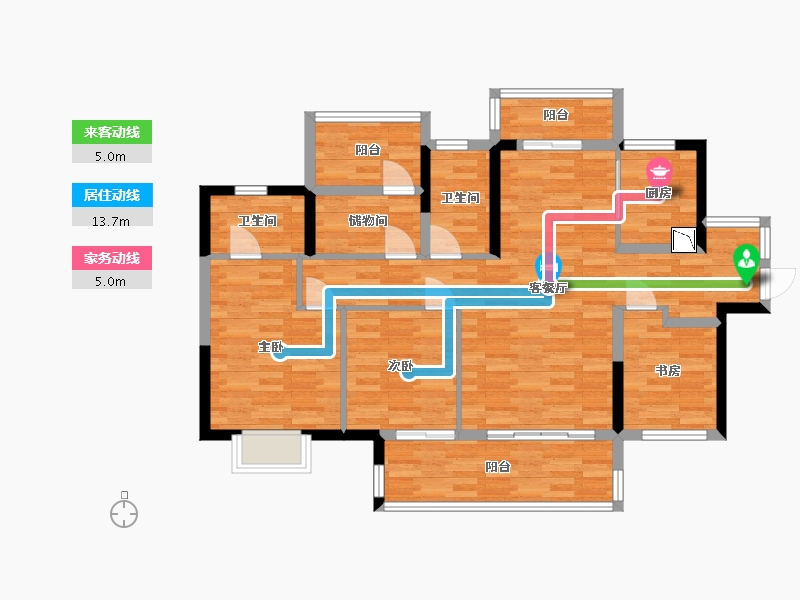 广东省-梅州市-融创奥园玖珑台-97.70-户型库-动静线