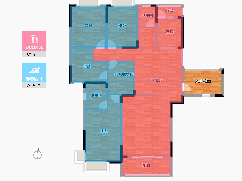 湖南省-岳阳市-馨和园-145.97-户型库-动静分区