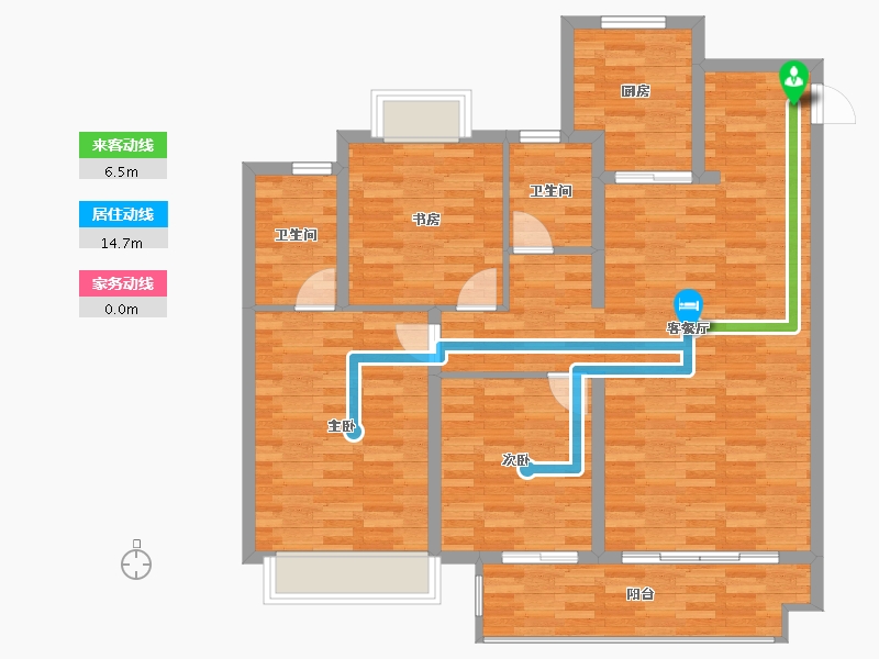 江苏省-淮安市-珺悦-106.00-户型库-动静线