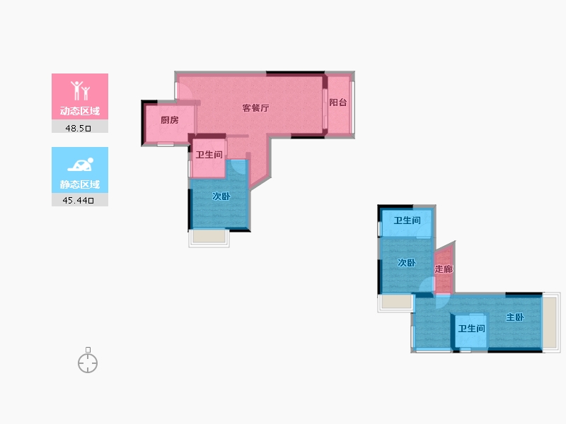 广东省-广州市-保利阅云台-81.83-户型库-动静分区