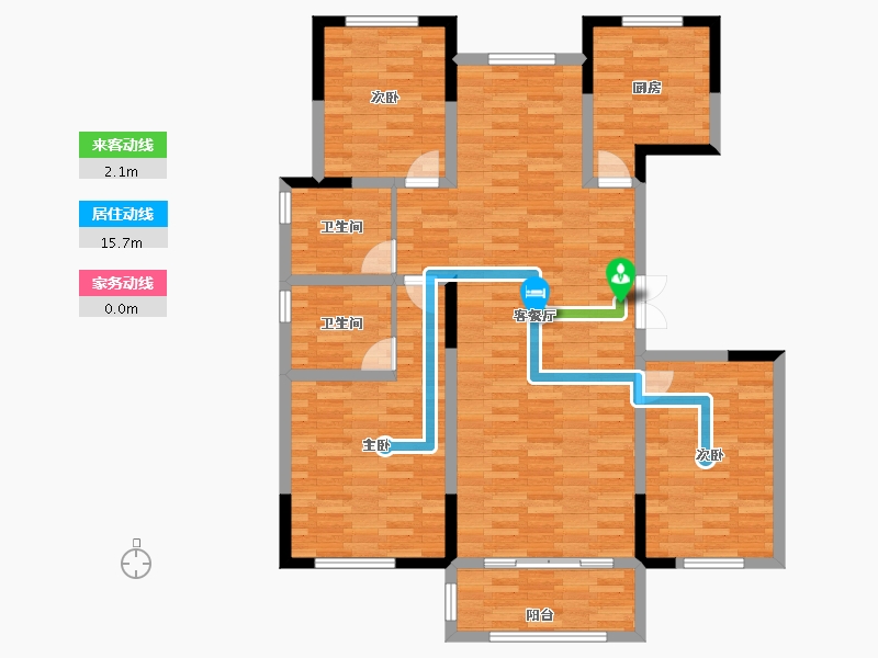 江苏省-徐州市-港利上城国际-113.98-户型库-动静线