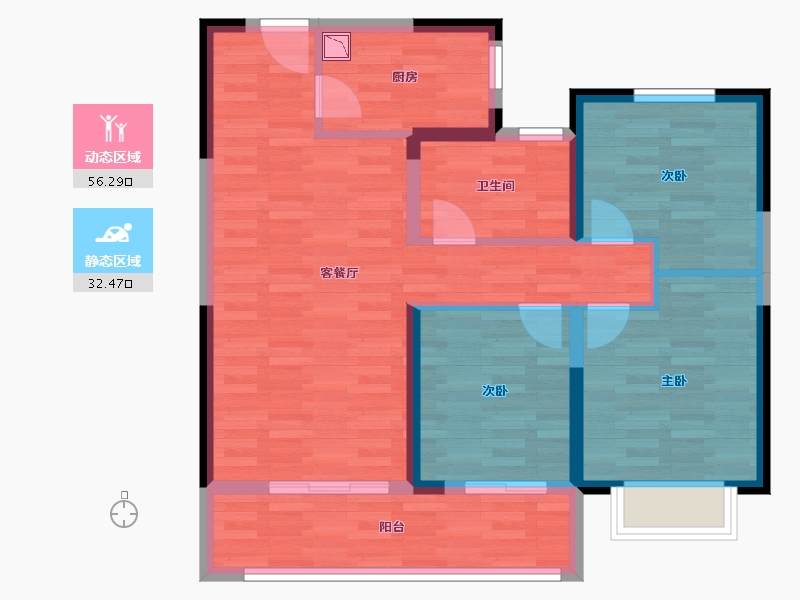 山东省-济南市-瑞公馆-79.01-户型库-动静分区