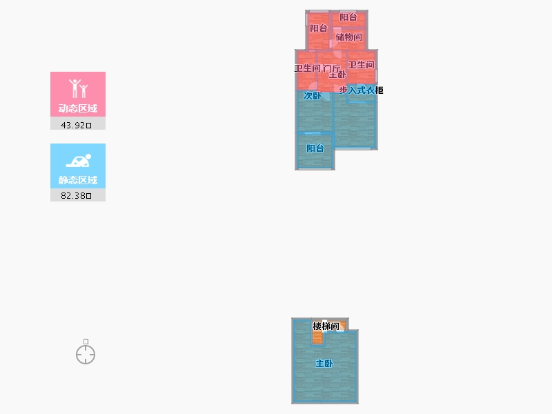 浙江省-宁波市-万科翰林甲第-116.87-户型库-动静分区