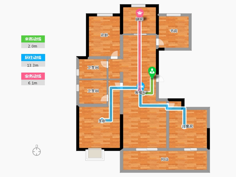 江苏省-盐城市-通银天御-108.00-户型库-动静线