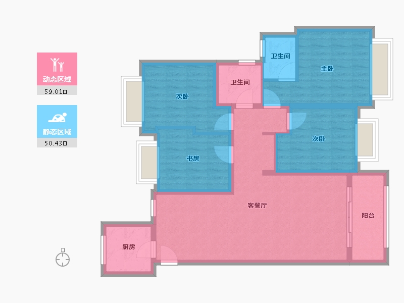 江西省-宜春市-阳光-97.62-户型库-动静分区