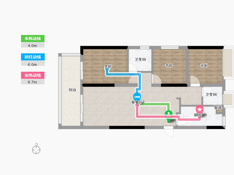 湖南省-长沙市-金侨风华府-82.62-户型库-动静线