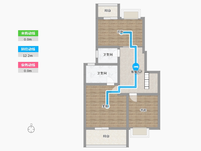 江苏省-苏州市-美之苑-76.89-户型库-动静线