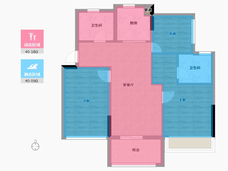 浙江省-杭州市-佳源优越-71.88-户型库-动静分区