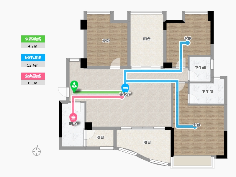 湖北省-咸宁市-碧桂园温泉城-120.90-户型库-动静线