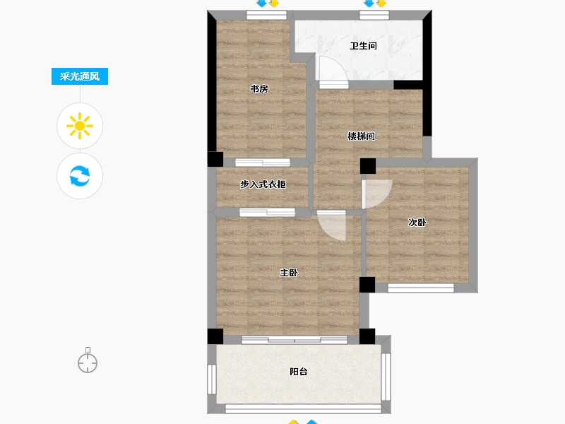 四川省-成都市-万锦城-54.55-户型库-采光通风