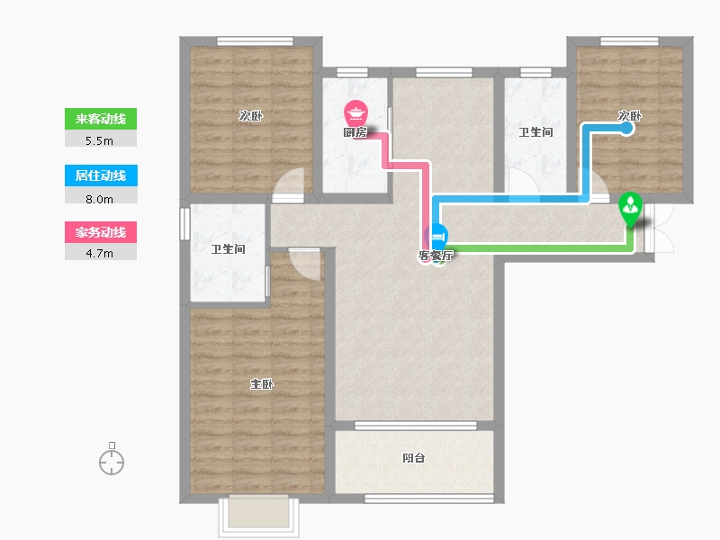 河北省-石家庄市-盛世明珠-95.91-户型库-动静线