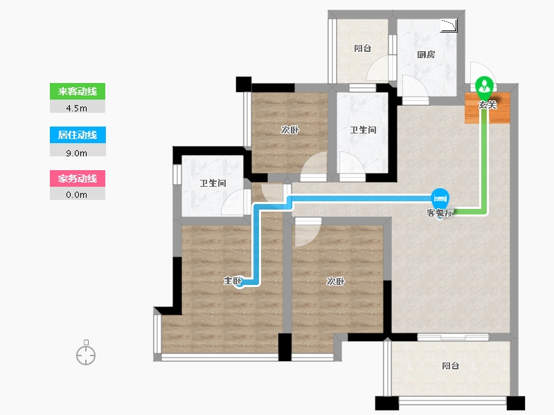 四川省-成都市-保利狮子湖红杉郡-79.23-户型库-动静线