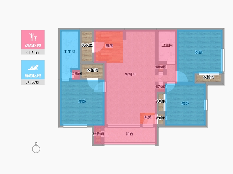 Florida-Orange-Advenir at The Oaks-73.20-户型库-动静分区