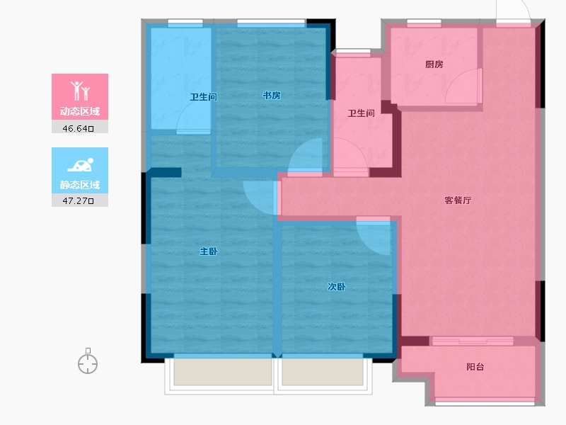 江苏省-连云港市-尚都·悦荣府-83.46-户型库-动静分区