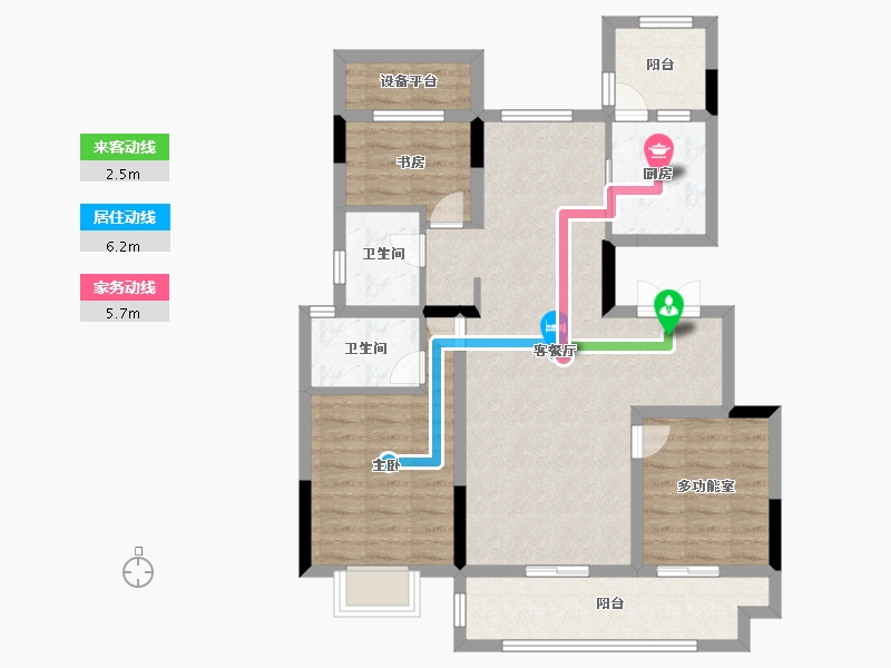 安徽省-合肥市-文一名门森林语-86.99-户型库-动静线