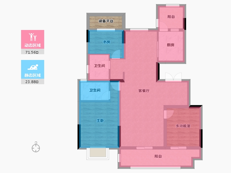 安徽省-合肥市-文一名门森林语-86.99-户型库-动静分区