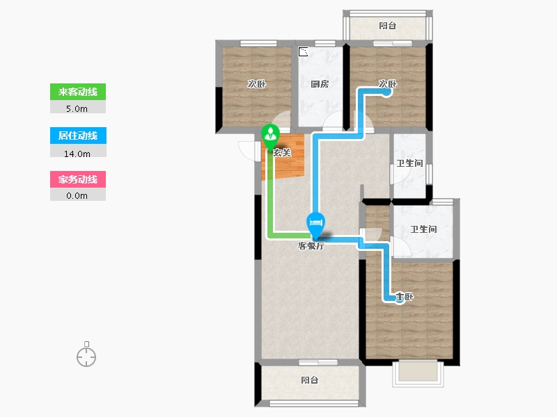 湖北省-武汉市-电建地产�吃糜�府-91.67-户型库-动静线