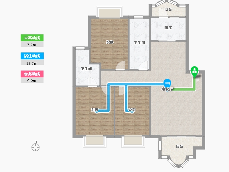 湖北省-武汉市-金珠港湾二期-103.03-户型库-动静线