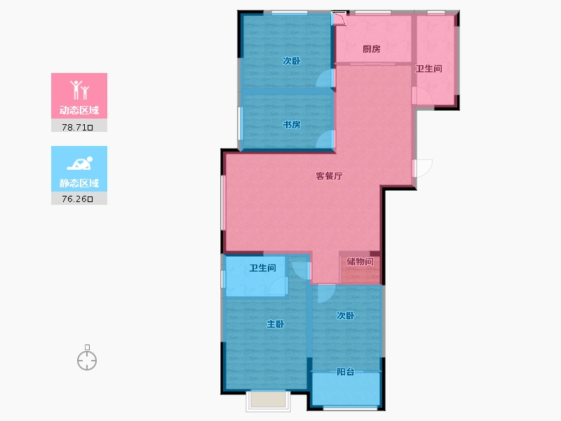 江苏省-连云港市-鹰游水岸-140.00-户型库-动静分区