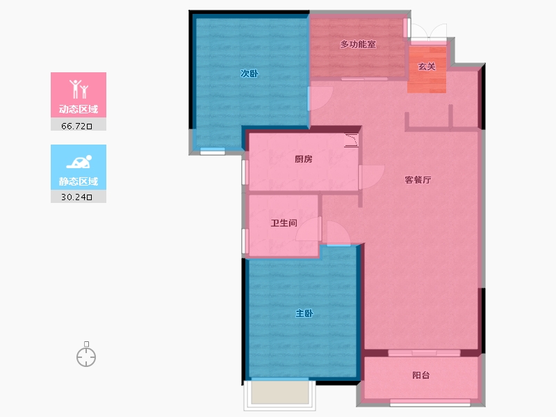 湖北省-武汉市-四新中央生活区-87.33-户型库-动静分区