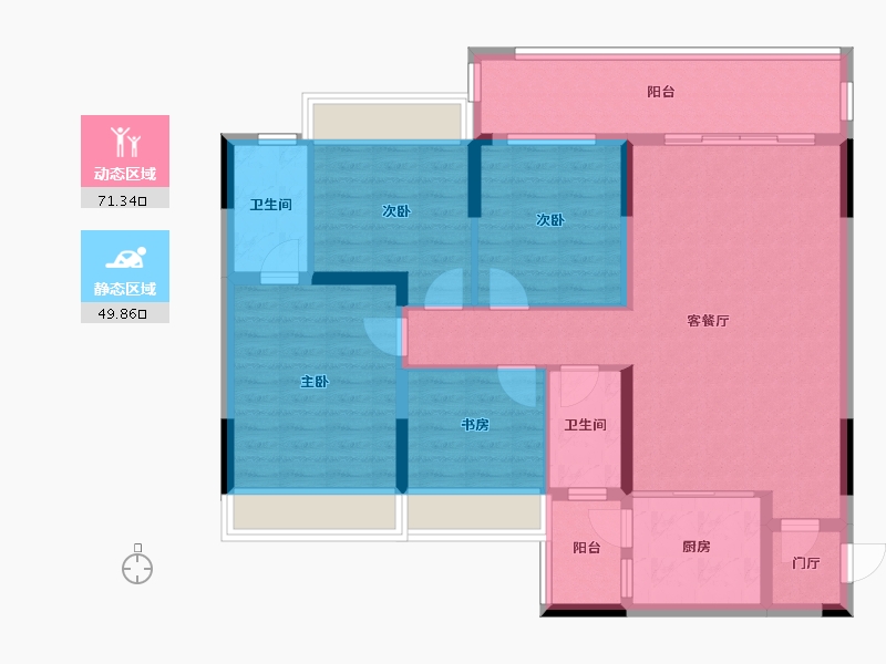 广西壮族自治区-桂林市-交投·兴进漓江悦府-108.43-户型库-动静分区