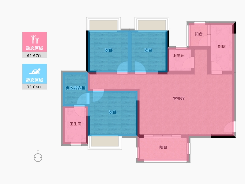 四川省-南充市-禾瑞源-82.87-户型库-动静分区