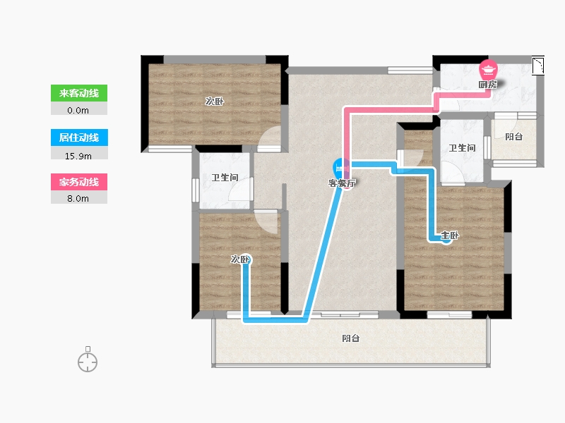 四川省-成都市-美泉悦府-101.31-户型库-动静线