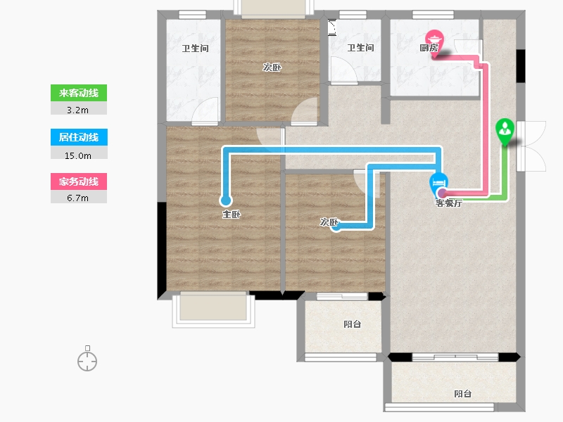 湖北省-武汉市-中建壹品澜荟-94.83-户型库-动静线