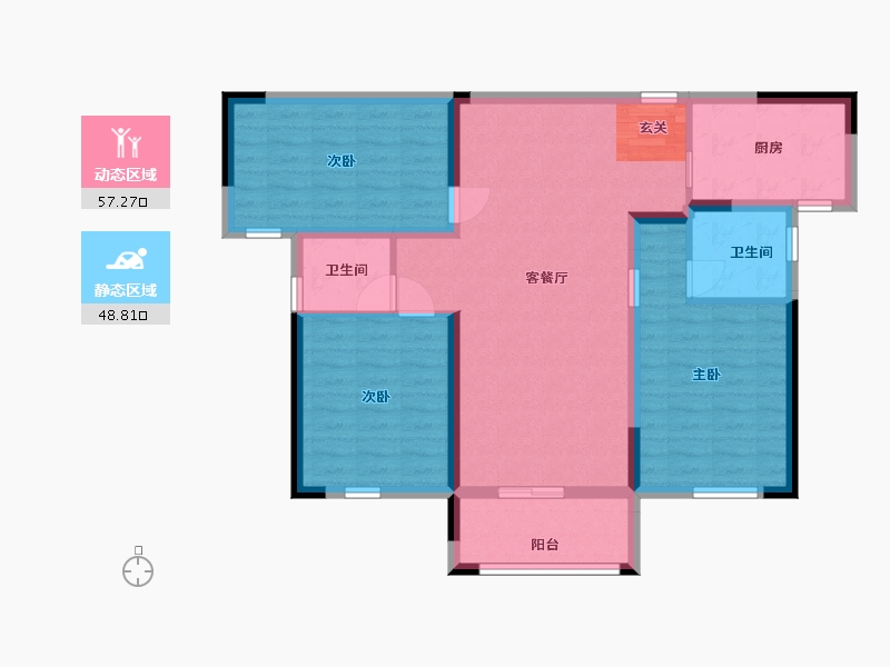 湖北省-武汉市-正商书香华府-94.96-户型库-动静分区