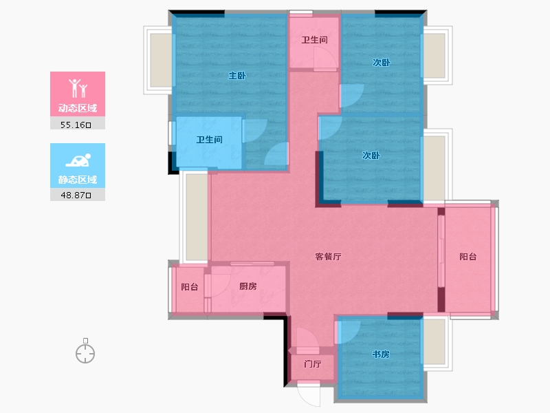 广东省-云浮市-华盛-93.39-户型库-动静分区