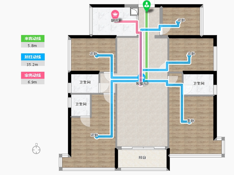 广东省-深圳市-康达尔山海上城-126.58-户型库-动静线