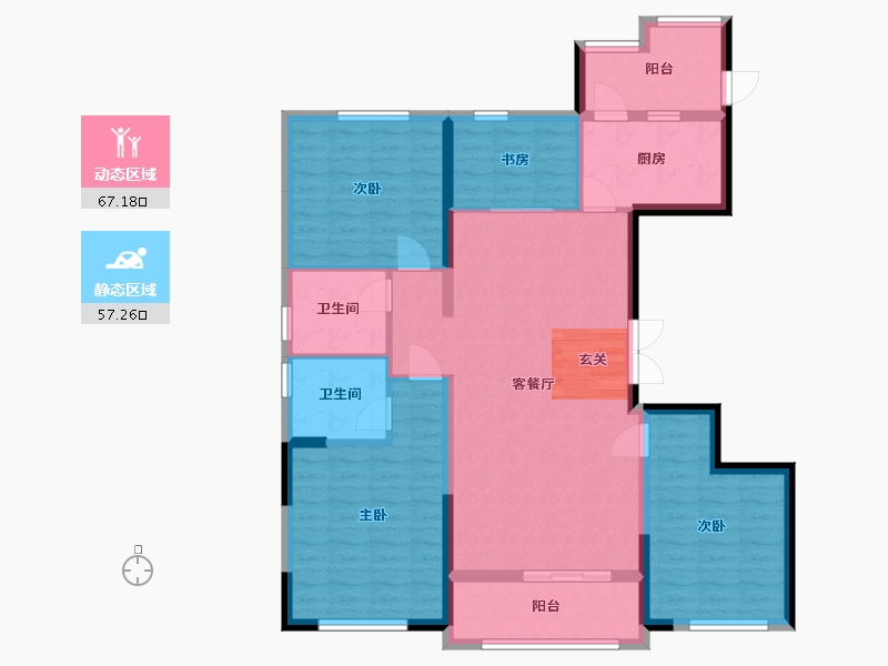 浙江省-宁波市-金隅大成郡一期-112.01-户型库-动静分区