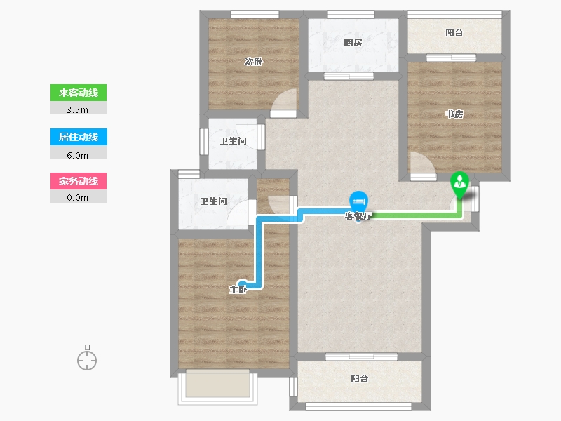 陕西省-西安市-天鹅湖-84.31-户型库-动静线