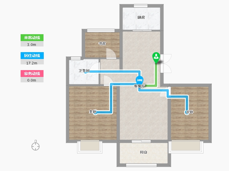 浙江省-宁波市-雅塘府-84.57-户型库-动静线