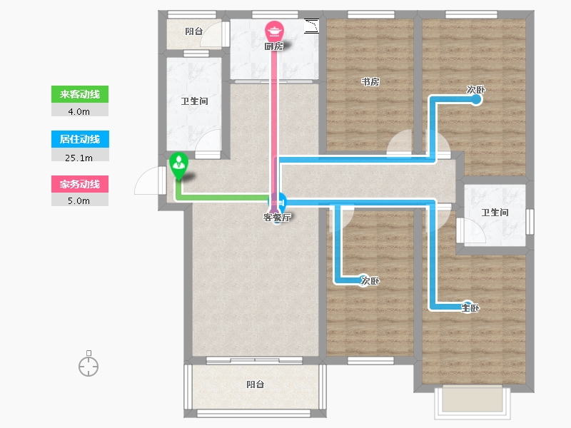 河南省-郑州市-登封市城南二期-113.47-户型库-动静线