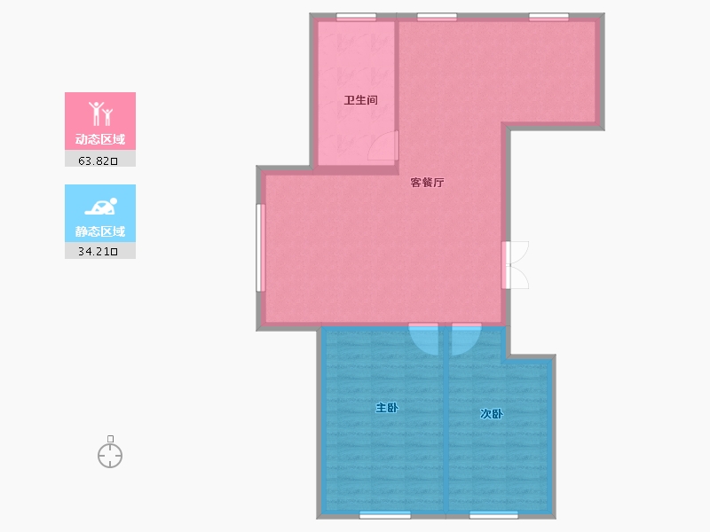 黑龙江省-佳木斯市-名和城-90.00-户型库-动静分区