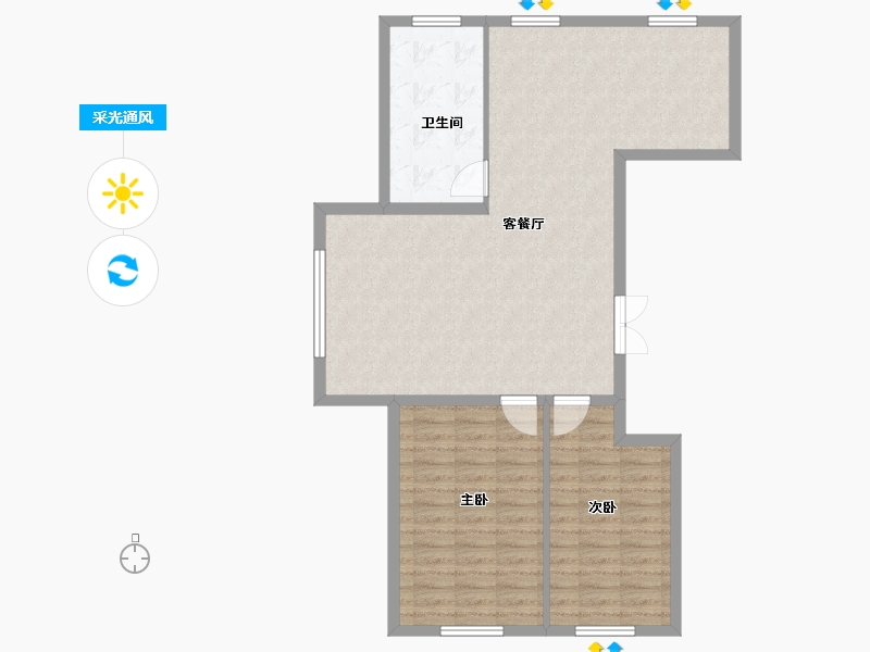 黑龙江省-佳木斯市-名和城-90.00-户型库-采光通风