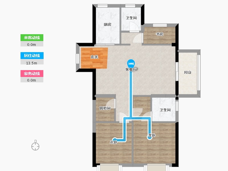 浙江省-宁波市-祥源漫城-78.31-户型库-动静线