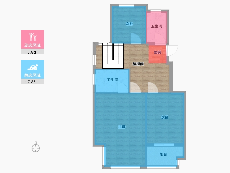 重庆-重庆市-湖山一品-61.13-户型库-动静分区