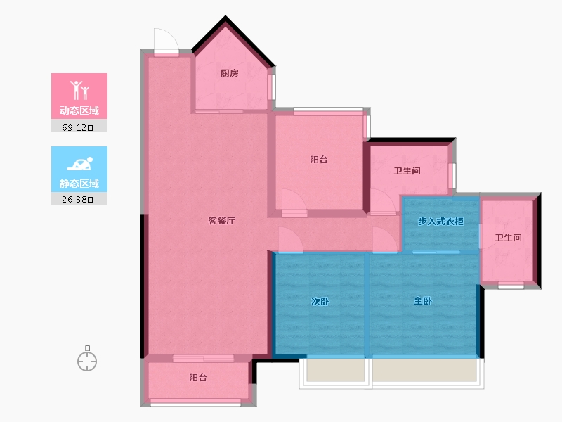 广东省-佛山市-三水冠军城-85.54-户型库-动静分区