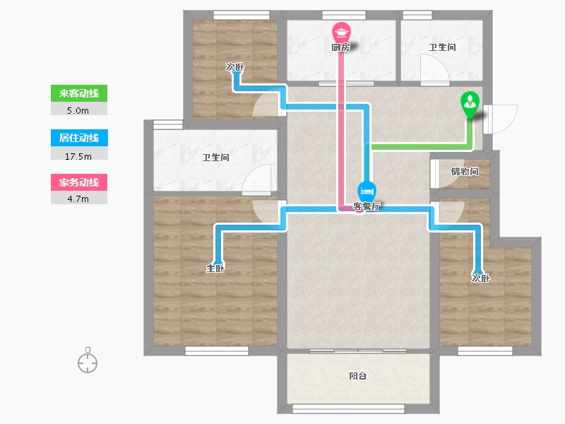 天津-天津市-中昂安纳西小镇-80.60-户型库-动静线