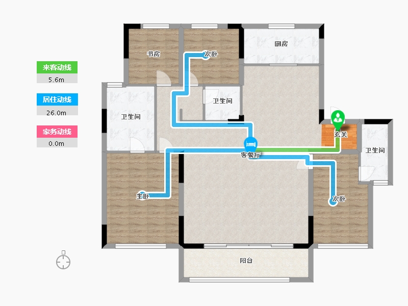 浙江省-宁波市-融创慈澜府-146.00-户型库-动静线