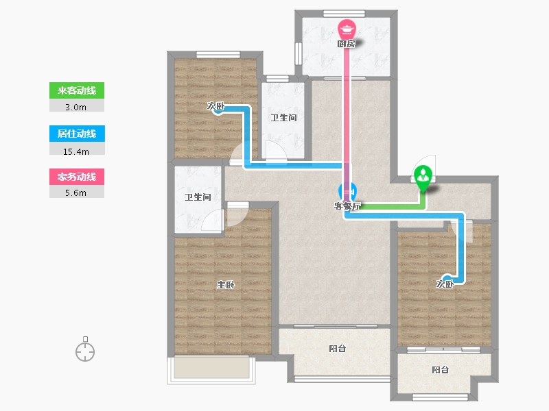 河北省-石家庄市-灵寿县松阳河东苑-110.00-户型库-动静线