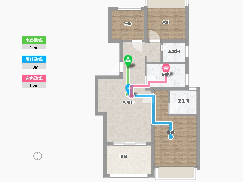 浙江省-杭州市-世宸名府-65.59-户型库-动静线