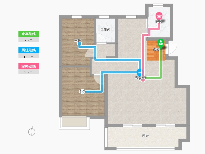 安徽省-合肥市-华地・黄麓公馆-79.99-户型库-动静线