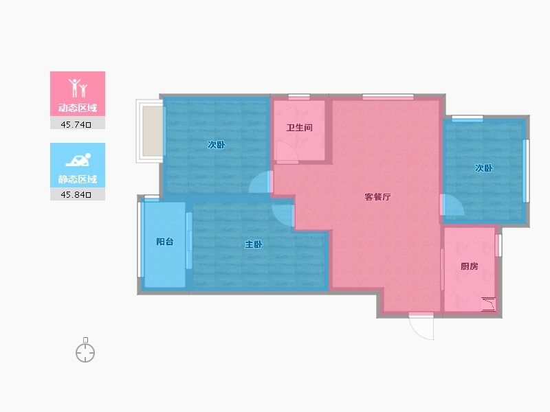 安徽省-蚌埠市-上河时代-81.82-户型库-动静分区