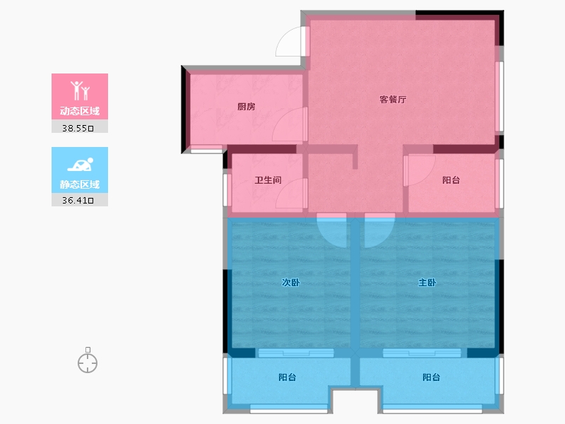 河南省-郑州市-同德悦庭-66.00-户型库-动静分区