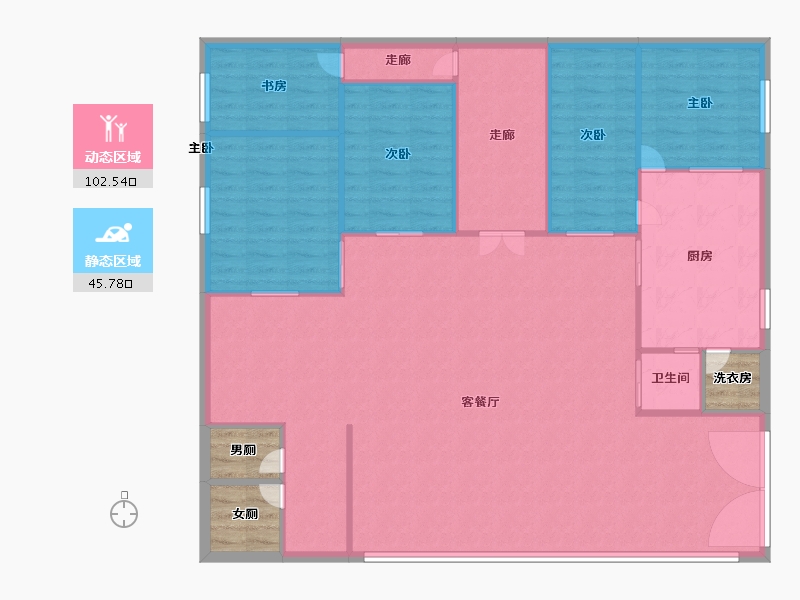 河北省-沧州市-河间市-145.00-户型库-动静分区