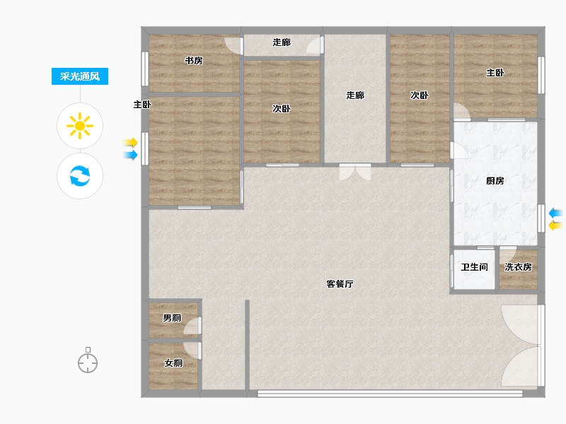 河北省-沧州市-河间市-145.00-户型库-采光通风