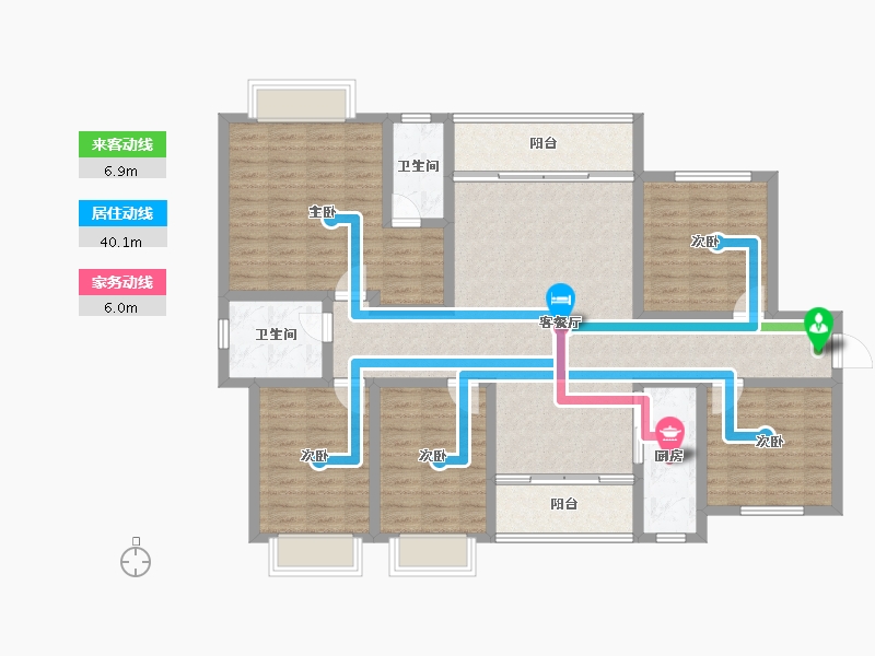 广西壮族自治区-南宁市-天誉花园-129.99-户型库-动静线